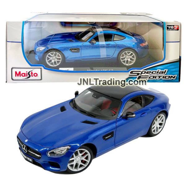 New! MAISTO 1:18 Scale Mercedes Benz AMG GT in Blue Diecast Model Car