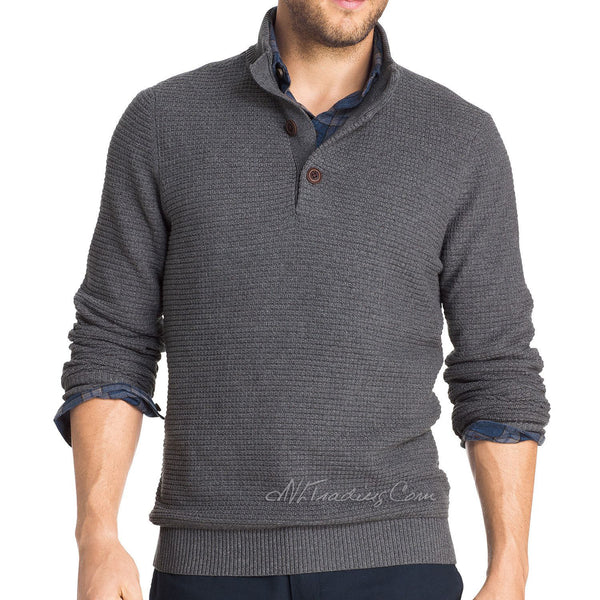 G.H. Bass & Co. Solid Waffle-Knit 3 Button Men's Henley Thermal Shirt – JNL  Trading