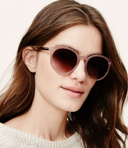 Ann Taylor Women's Beveled Edge Round Sunglasses