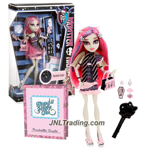 Mattel Year 2012 Monster High Ghoul's Night Out Series 11 Inch Doll -  ROCHELLE GOYLE with Smartphone, Cosmetics, Purse, Hairbrush and Doll Stand