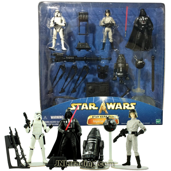 Star Wars Year 2002 Saga Series 4 Pack 4 Inch Tall Figure Set - IMPERIAL  FORCES with Stormtrooper
