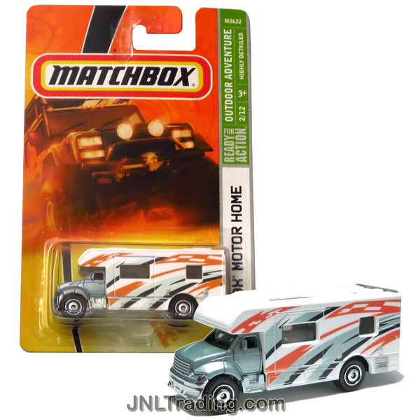 Year 2007 Matchbox Outdoor Adventure Series 1:64 Scale Die Cast Metal Car  #77 - White RV MBX MOTOR HOME