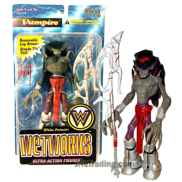 Year 1995 McFarlane Toys Whilce Portacio's Wetworks 7-3/4 Inch Tall Ultra  Action Figure - VAMPIRE with Headpiece, Spear and Removable Leg Armor