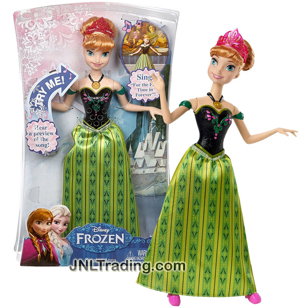 Mattel Year 2014 Disney Frozen Series 12 Inch Tall Electronic Singing Doll  - ANNA with For The First Time In Forever Song and Tiara