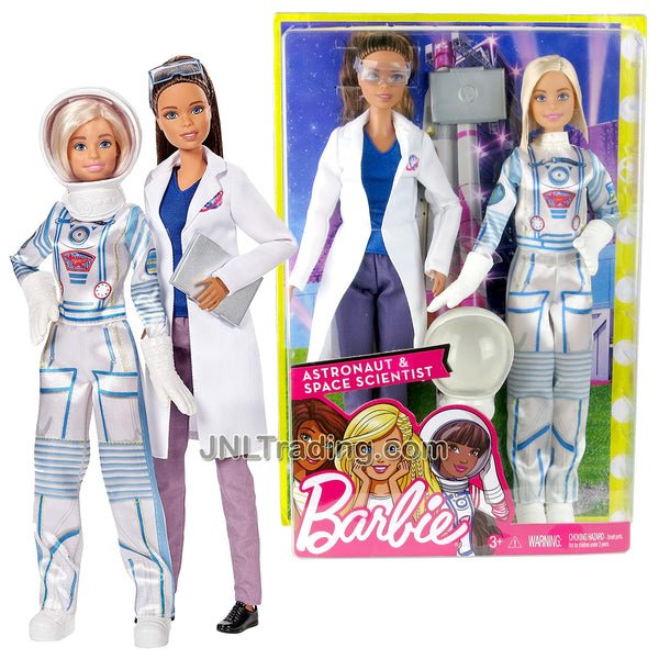 Barbie astronaut and hot sale space scientist dolls