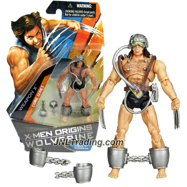 Marvel Year 2009 X-Men Origins Wolverine Series 4 Inch Tall Figure - Comic  Series WEAPON X with Shackles
