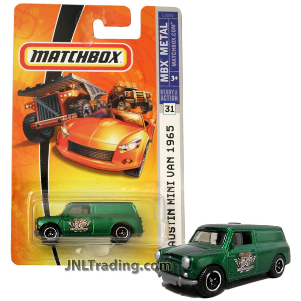 Year 2007 Matchbox MBX Metal Series 1:64 Scale Die Cast Car Set #31 - Green  55th Anniversary 1965 AUSTIN MINI VAN