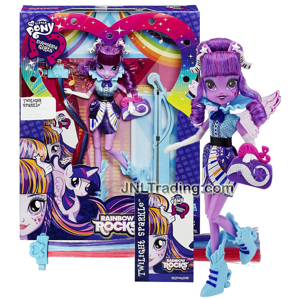 Hasbro Year 2014 My Little Pony Equestria Girls Series 9 Inch Doll Set -  TWILIGHT SPARKLE with Wings, Pony Hair Extensions, and Purse