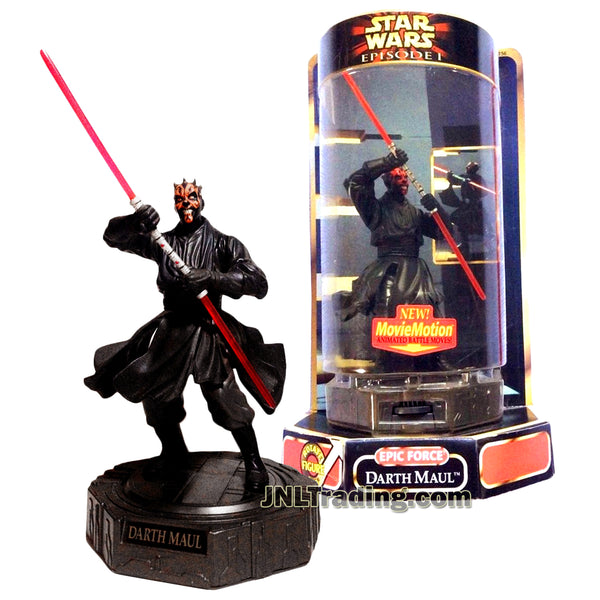Star Wars Year 1999 Episode 1 The Phantom Menace Epic Force Series 5-1/2  Inch Tall Figure - DARTH MAUL with Double-Bladed Lightsaber and Rotating