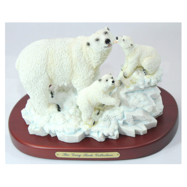 Polar Bear Family Crystal Art Large Framed Kit