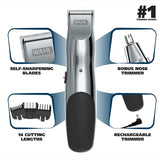 Wahl Groomsman 05622 Rechargeable Beard Mustache Hair Nose Trimmer - Black (NEW)