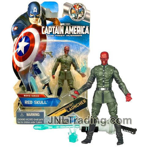 Year 2011 Marvel Captain America The First Avenger 4 Inch Figure - Movie Series RED SKULL with Gun, Cosmic Cube and Missile Launcher