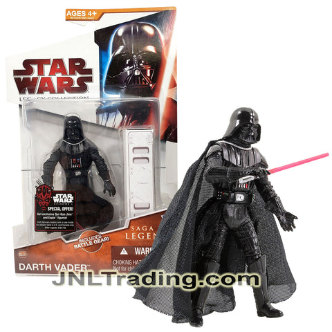 Year 2009 Star Wars Legacy Collection Series Saga Legends 4 Inch Figure - SL06 Darth Vader with Red Lightsaber