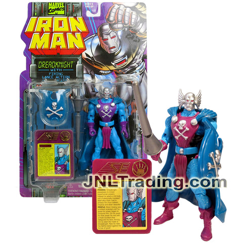 Year 1995 Marvel Comics IRON MAN Series 5 Inch Figure - DREADKNIGHT with Firing Lance Action, Dread Shield and Power Lance