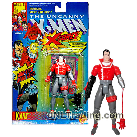 Year 1992 Marvel The Uncanny X-Men X-Force Series 5 Inch Figure - KANE with Assault Rifle, Snap-Back Living Hand and Trading Card