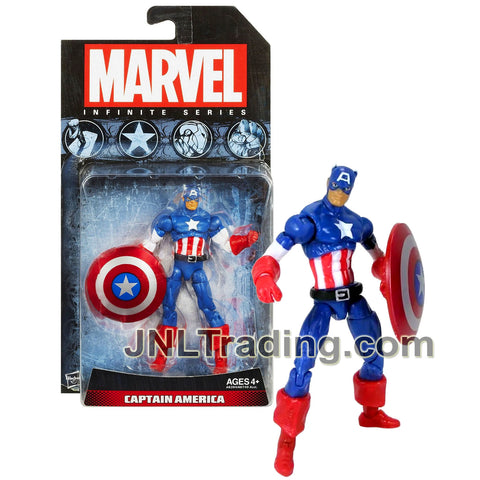 Year 2013 Marvel Infinite Series 4 Inch Tall Action Figure - CAPTAIN AMERICA with Shield