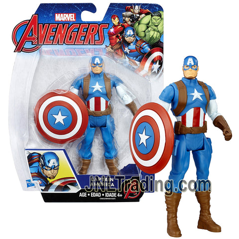 Year 2016 Marvel The Avengers Series 6 Inch Figure - CAPTAIN AMERICA with Shield