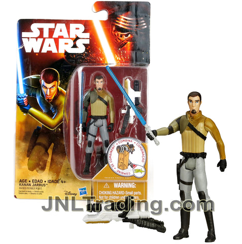 Year 2015 Star Wars Rebels Series 4 Inch Figure - KANAN JARRUS with Blue Lightsaber and Build A Weapon Part #2