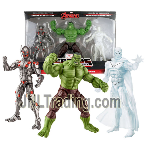 Year 2015 Marvel Avengers Legends Infinite Series Exclusive Collectors Edition 3 Pack 6.5 Inch Figure Set - ULTRON, HULK and MARVEL'S VISION