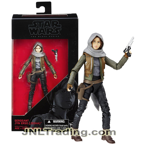 Year 2016 Star Wars Rogue One The Black Series 6 Inch Figure #22 - SERGEANT JYN ERSO JEDHA with Blaster Gun