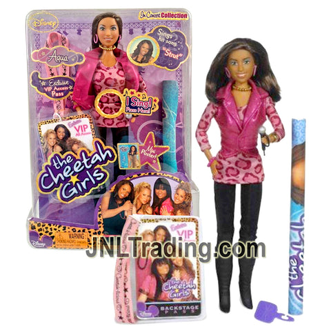 Year 2007 Disney The Cheetah Girls In Concert Collection 12 Inch Doll - AQUA with Sounds, VIP Access & Pass and Mini Poster