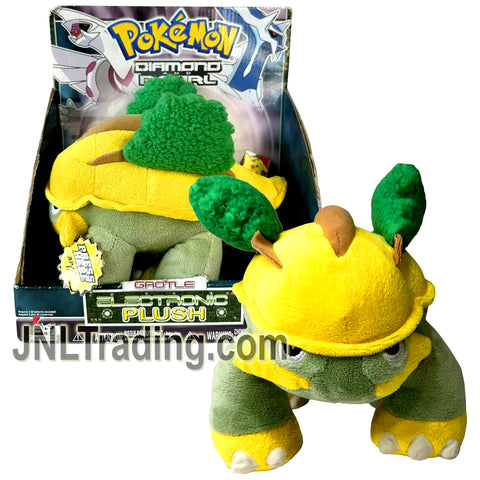 Year 2007 PokeMon Diamond and Pearl Series 8 Inch Electronic Plush Figure - GROTLE with Sound FX