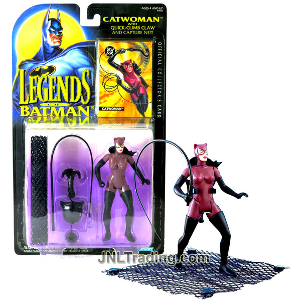 Year 1994 Legends of Batman Series 5 Inch Tall Action Figure - CATWOMAN  with Quick-Climb Claw and Capture Net Plus Official Collector's Card