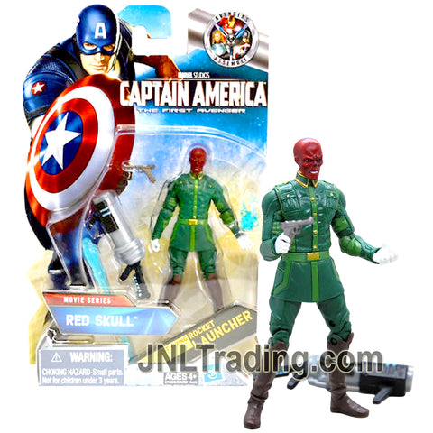 Year 2011 Marvel Captain America The First Avenger 4" Figure - Movie Series RED SKULL Variant White Gloves with Gun, Cosmic Cube and Missile Launcher