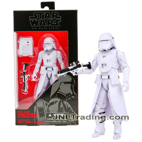 Year 2015 Star Wars The Black Series 6 Inch Tall Figure - FIRST ORDER SNOWTROOPER B4597 with Blaster Rifle and Backpack