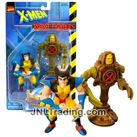 Year 1997 Marvel Comics X-Men Robot Fighters Series 4.5 Inch Figure - WOLVERINE with Sabretooth Droid