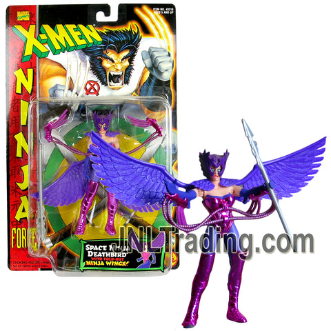 Year 1996 Marvel Comics X-MEN Ninja Force Series 5 Inch Figure - SPACE NINJA DEATHBIRD with Fold-Out Wings, Exo-Shield and Leg Armor