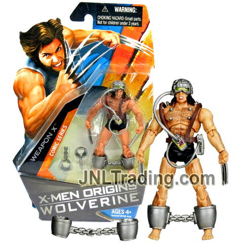 Year 2009 Marvel X-Men Origins Wolverine Series 4 Inch Tall Figure - Comic Series WEAPON X with Shackles