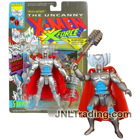 Year 1992 Marvel The Uncanny X-MEN X-Force 5 Inch Figure : The Evil Mutants STRYFE with Helmet, Energy Mace and Collectible Card