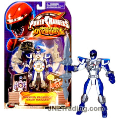 Year 2007 Power Rangers Operation Overdrive Series 6 Inch Tall Figure -  Mission Response Blue Ranger with I.D. Tech Chip and Double Sword