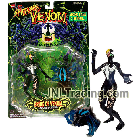 Year 1997 Marvel Comics Spider-Man Series 5.5 Inch Figure - BRIDE of VENOM and VILE the Spider with Snap Attack Legs