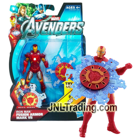 Year 2011 Marvel The Avengers Movie Series 4 Inch Figure #11 - Fusion Armor Mark VII IRON MAN with Spinning Saw Blade