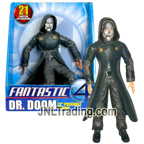 Year 2005 Marvel Fantastic Four 4 Movie Series 12 Inch Figure - Doctor Victor Von Doom aka DR. DOOM with 21 Points of Articulation