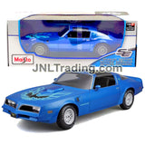 Maisto Special Edition Series 1:18 Scale Die Cast Car Set - Blue High Performance Pony PONTIAC FIREBIRD TRANS AM with Display Base