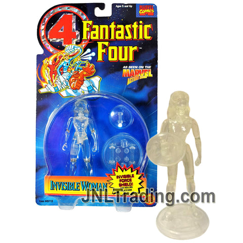 Year 1995 Marvel Comics Fantastic Four Series 5 Inch Figure - INVISIBLE WOMAN with Invisible Force Shield and Rolling Platform