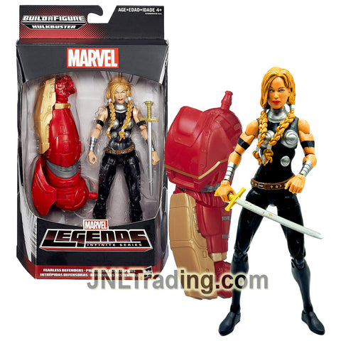 Year 2015 Marvel Legends Infinite Hulkbuster Series 6 Inch Figure - Fearless Defenders MARVEL'S VALKYRIE with Dragonfang Sword & Hulkbuster Right Arm-