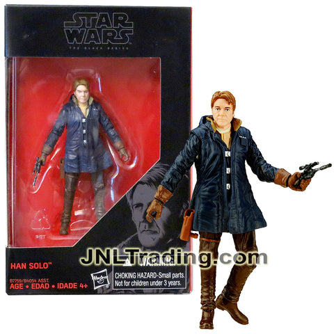 Year 2015 Star Wars The Black Series 4 Inch Tall Figure - HAN SOLO B7759 in Winter Coat with Blaster Gun