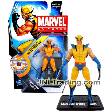 Year 2010 Marvel Universe 4 Inch Figure Series 3 #08 - 1st Appearance WOLVERINE with Display Stand