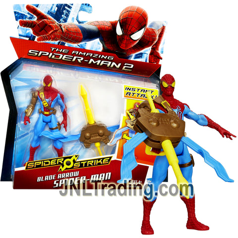 Year 2014 Marvel The Amazing Spider-Man 2 Spider Strike Series 4.5 Inch Figure - BLADE ARROW SPIDER-MAN with Sword that Converts to Battle Bow