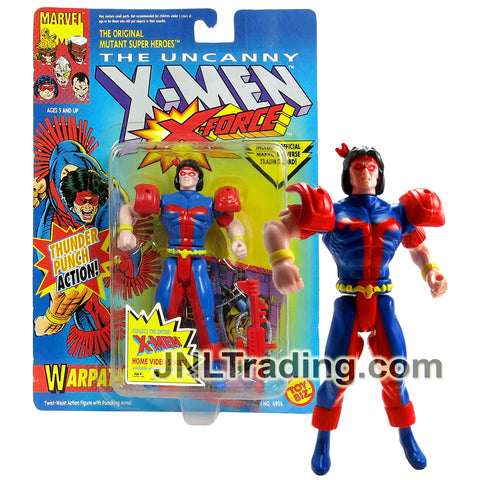 Year 1992 Marvel The Uncanny X-Men X-Force 5 Inch Figure - WARPATH with Thunder Punch, Bazooka and Marvel Universe Trading Card