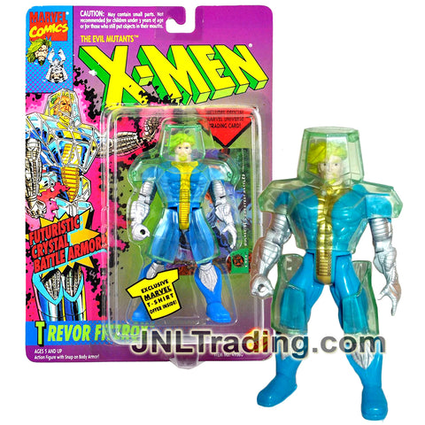 Year 1994 Marvel Comics X-MEN X-Force Series 5 Inch Figure - The Evil Mutants TREVOR FITZROY with Crystal Armor and Trading Card