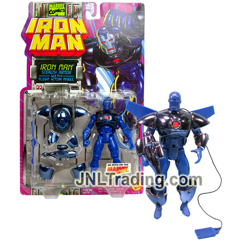 Year 1995 Marvel Comics IRON MAN Series 5 Inch Figure - STEALTH ARMOR IRON MAN with Flight Action Module and Photon Blaster