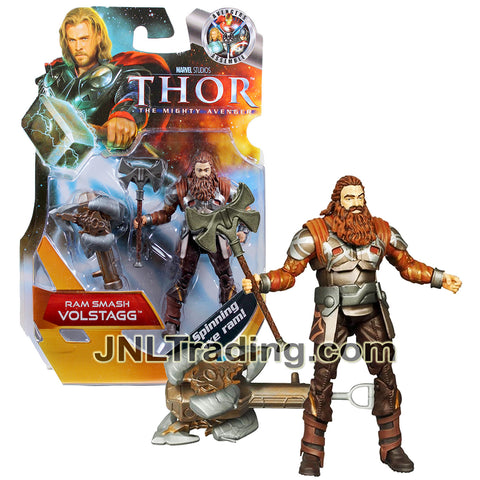 Year 2010 Marvel Thor The Mighty Avenger Basic 4 Inch Figure #10 - Ram Smash VOLSTAGG with Battle Axe and Spinning Axe Ram