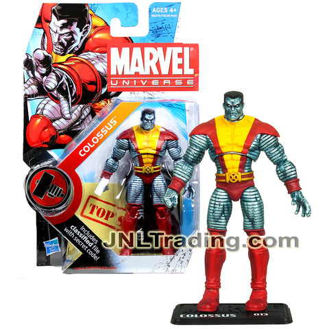 Year 2009 Marvel Universe 4.5 Inch Figure Series 2 #13 - COLOSSUS with Display Stand and Classified File with Secret Code