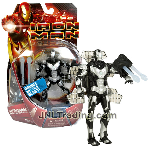 Year 2007 Marvel Iron Man Movie Series 6 Inch Figure - SATELLITE ARMOR IRON MAN with Double Missile Blaster