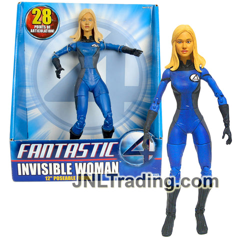 Year 2005 Marvel Fantastic Four 4 Movie Series 12 Inch Poseable Figure - Sue Storm aka INVISIBLE WOMAN with 28 Points of Articulation